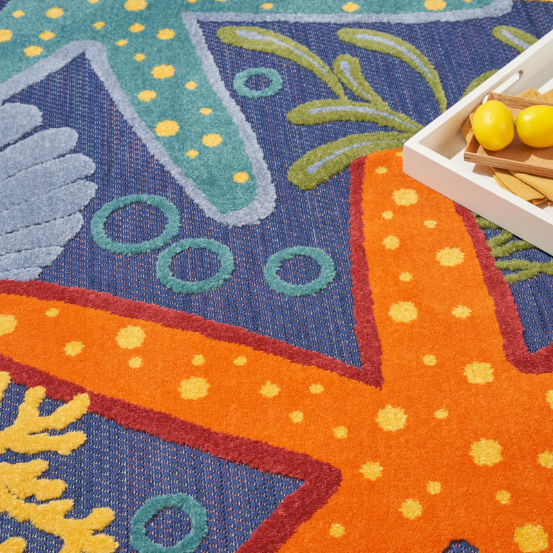 Beachcrest Home Jacksonport Blue Indoor/Outdoor Rug & Reviews Wayfair